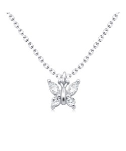 Shining Butterfly Silver Necklace SPE-5771